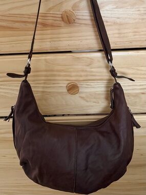 Bruno Rossi Italian chocolate brown vintage (2006)  leather hobo style bag